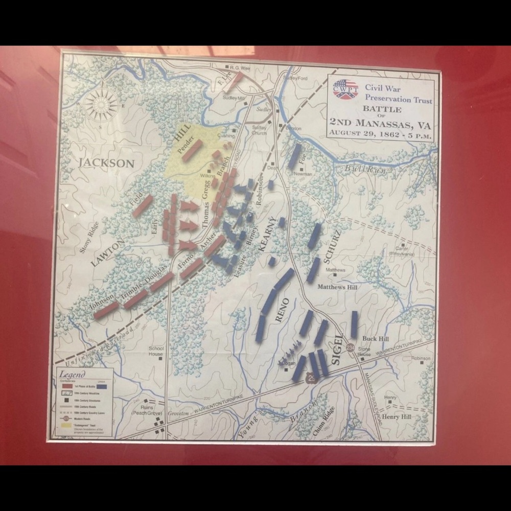 Civil War Battle Map Print